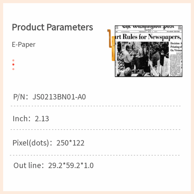 2.13″ Three-Color E-Paper Display Module