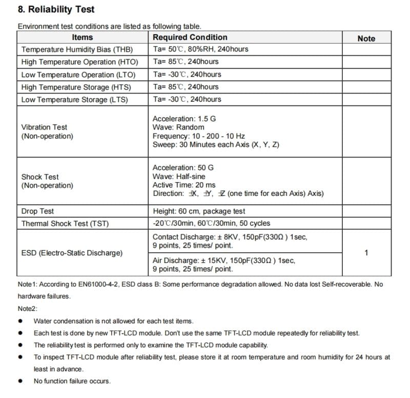reliability test
