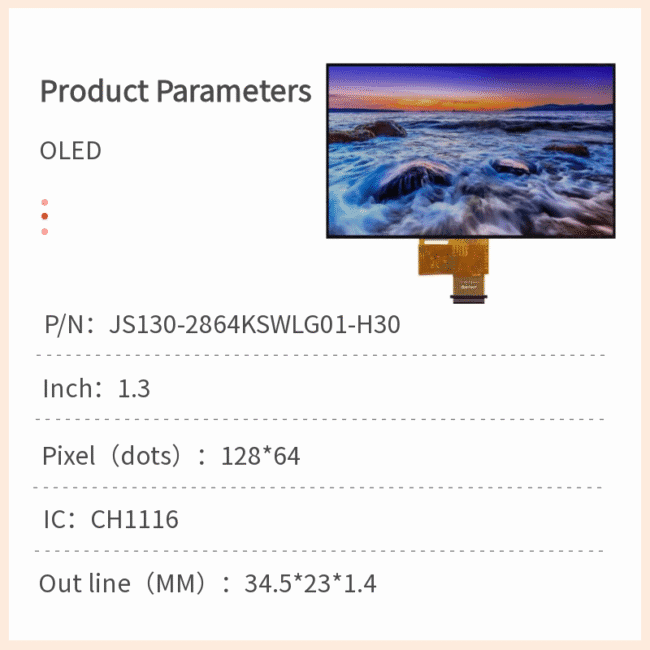 1.3-inch OLED Display Module combines compact size